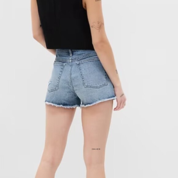 GAP Denim Shorts 3" Cheeky Short High Rise Distressed Size 27/4 - Picture 2 of 7